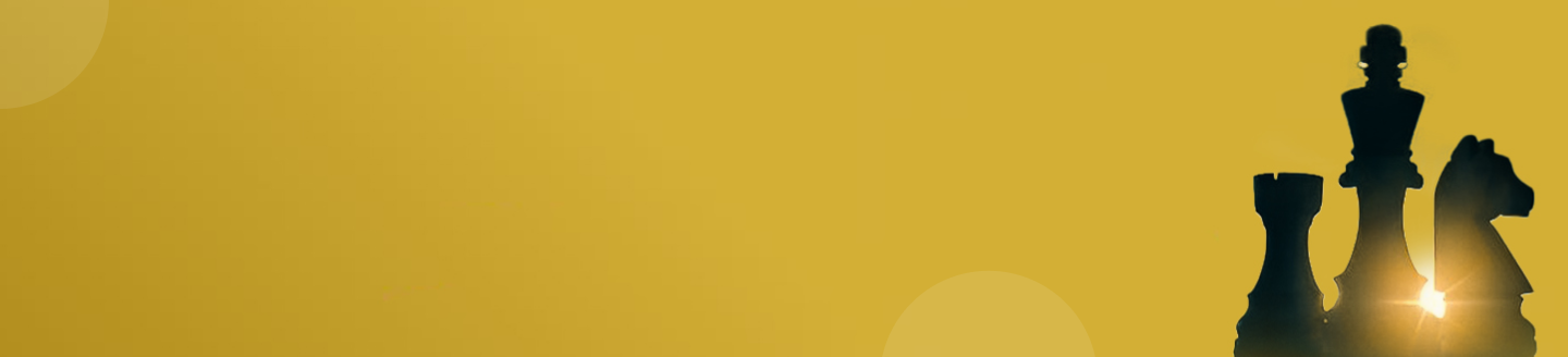 Chess pieces on golden background